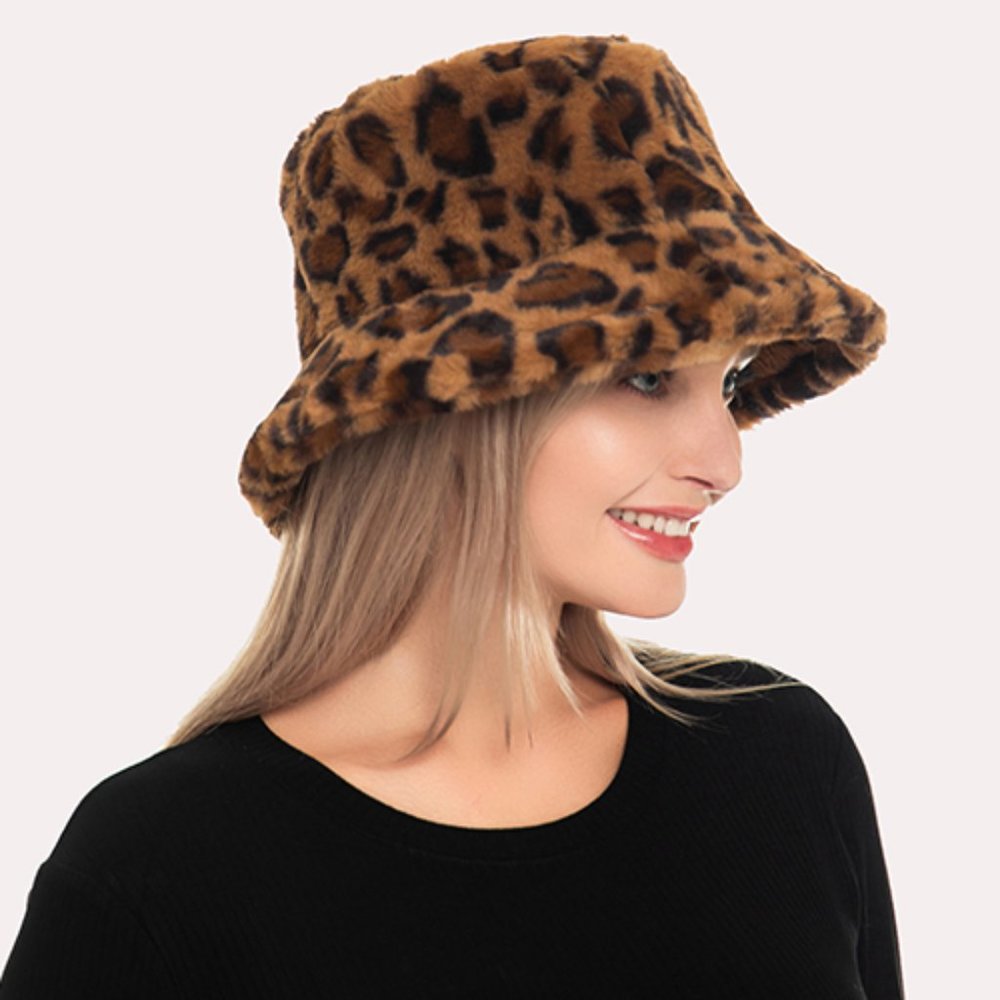 Leopard Print Fashion Bucket Hat